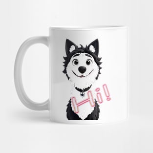 hi humorous face cat Mug